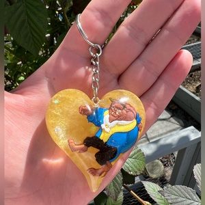 Beauty and the Beast Resin Keychain / Purse Charm